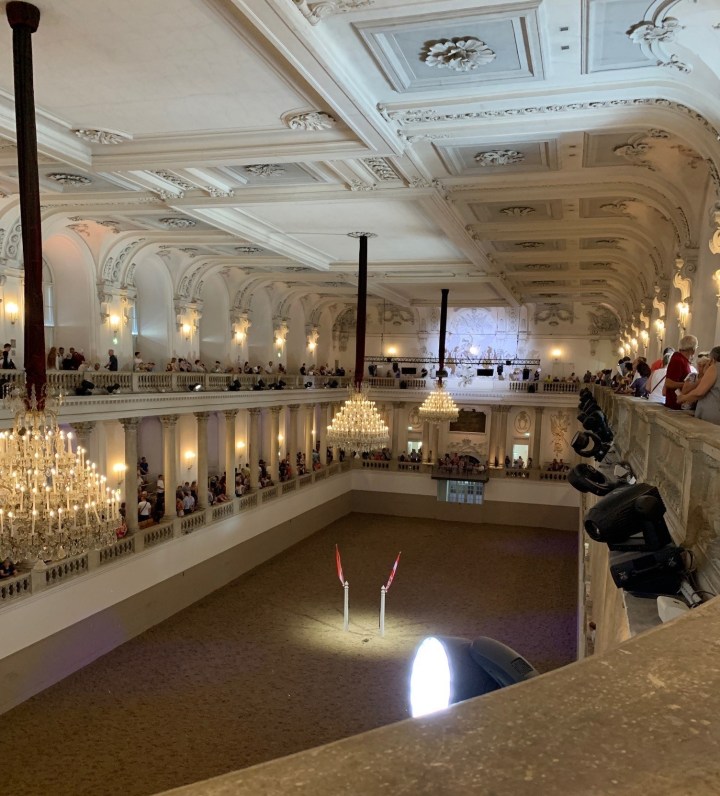 The empty riding hall...because I don't want to be the one to "irritate the horses"