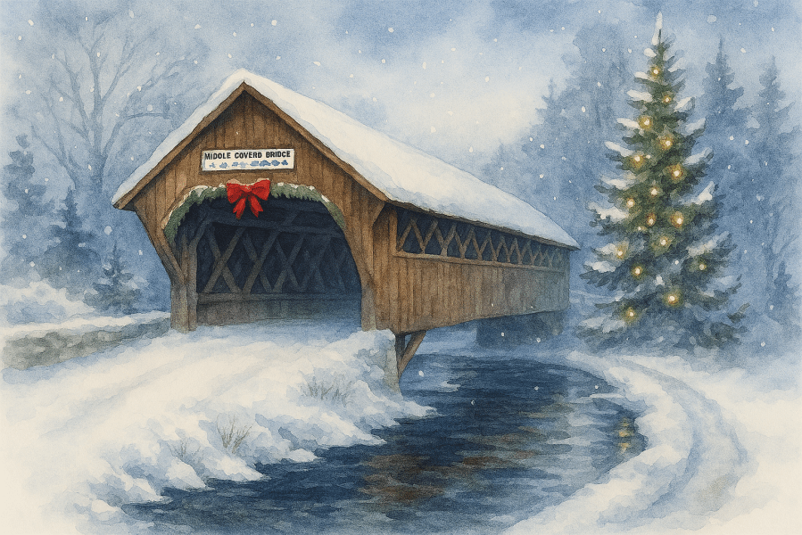 Woodstock, Vermont at Christmas